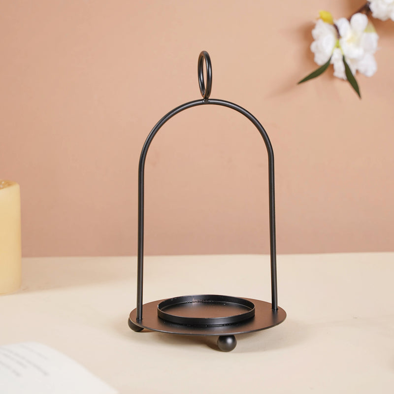 Black Metal Candle Stand Set of 2 - Candle holder | Home decor