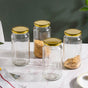 Glass Mason Jar With Gold Lid Set Of 4 950ml - Jar