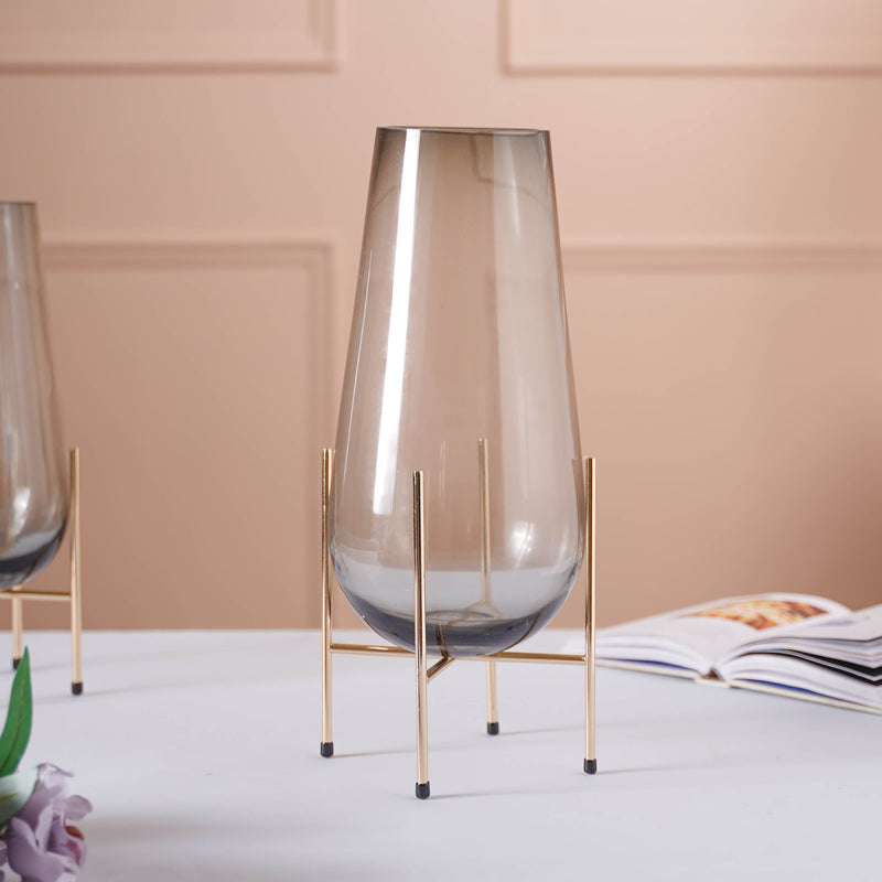Large Crystal Vase - Flower vase for home decor, office and gifting | Home decoration items