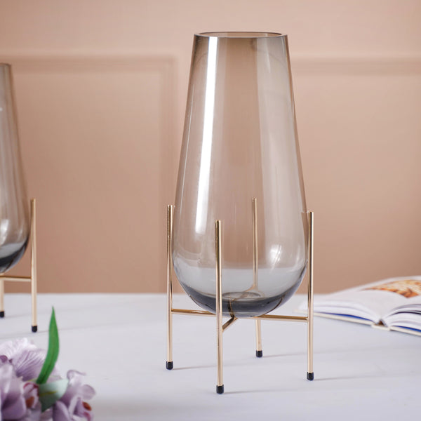 Large Crystal Vase - Flower vase for home decor, office and gifting | Home decoration items