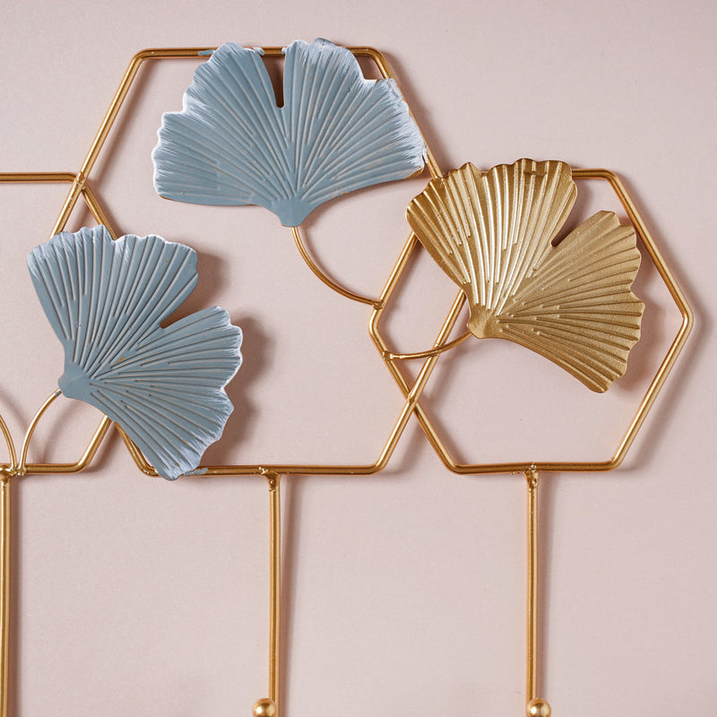Gold and Blue Wall Mount Hanger - Wall hook/wall hanger for wall decoration & wall design | Home & room decoration ideas