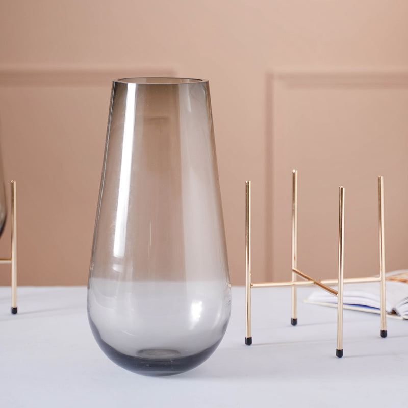 Large Crystal Vase - Flower vase for home decor, office and gifting | Home decoration items