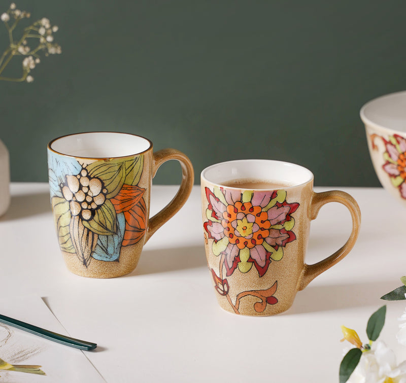 Ikebana Tea Cup 350 ml- Mug for coffee, tea mug, cappuccino mug | Cups and Mugs for Coffee Table & Home Decor