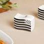 Wavy Ceramic Salt And Pepper Shakers Set Black And White - Kitchen Tool