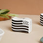 Wavy Ceramic Salt And Pepper Shakers Set Black And White - Kitchen Tool