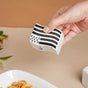 Wavy Ceramic Salt And Pepper Shakers Set Black And White - Kitchen Tool