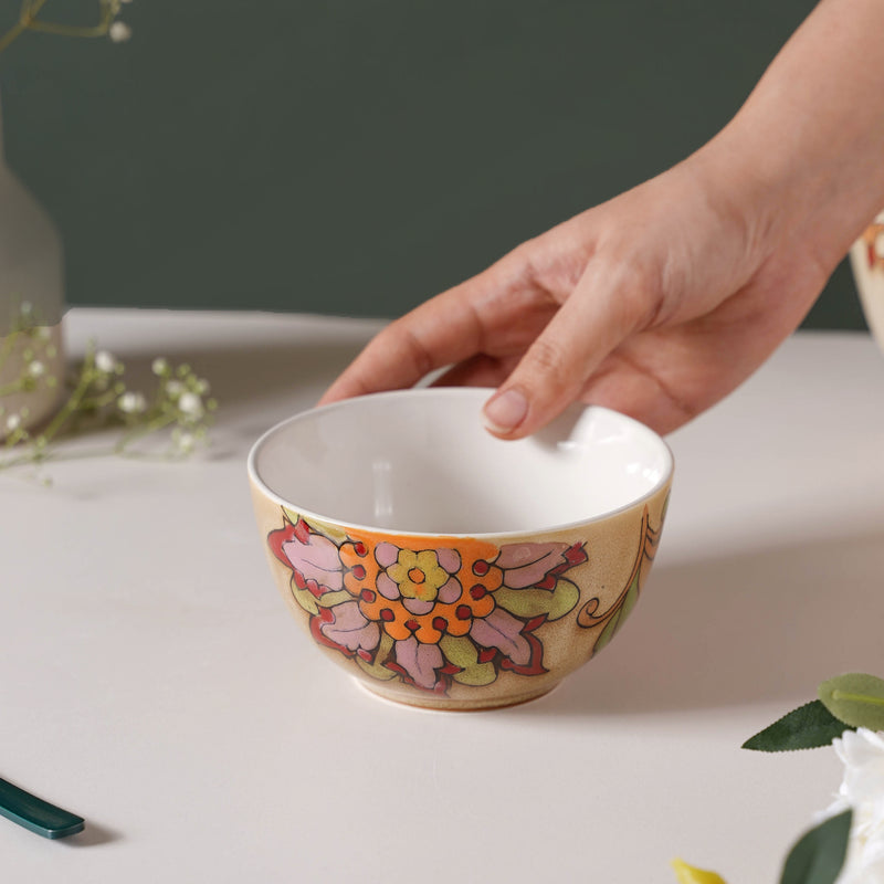 Ikebana Soup Bowl 300 ml - Bowl, soup bowl, ceramic bowl, snack bowls, curry bowl, popcorn bowls | Bowls for dining table & home decor