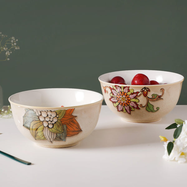 Ikebana Serving Bowl 7.5 Inch 1.8 L - Bowl, ceramic bowl, serving bowls, noodle bowl, salad bowls, bowl for snacks, large serving bowl | Bowls for dining table & home decor