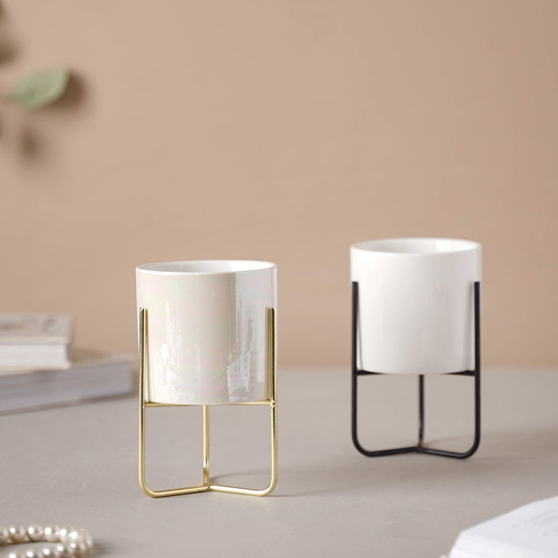 Indoor Porcelain Planters Medium - Plant pot and plant stands | Room decor items