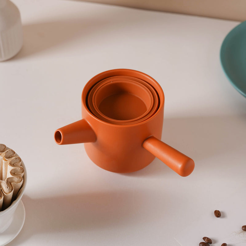 Pour Over Coffee Pot Set Orange 400 ml - Coffee pot, coffee strainer, pot set | Coffee pot set for Dining table & Home decor