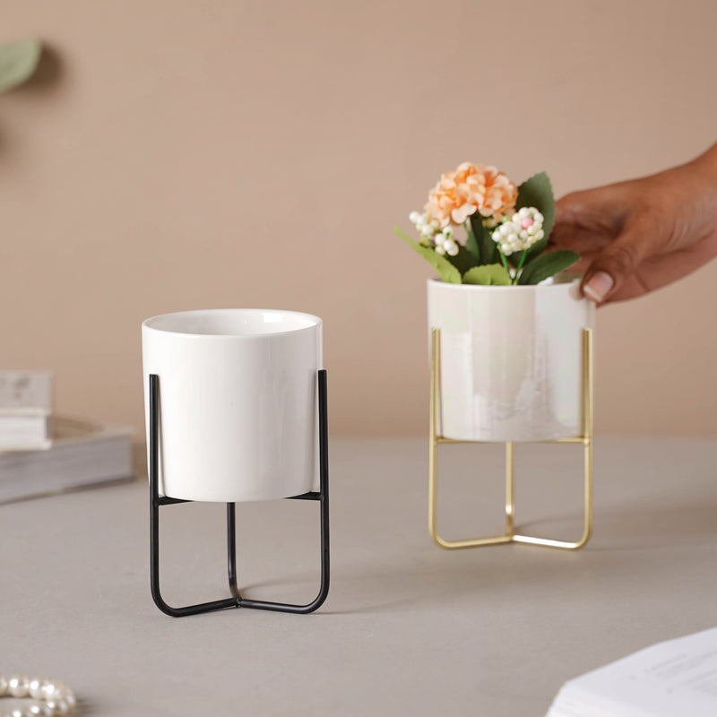 Indoor Porcelain Planters Medium - Plant pot and plant stands | Room decor items