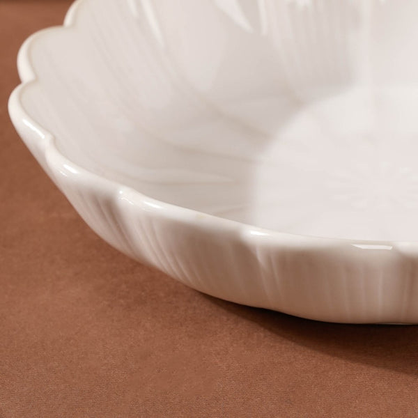 Ocean Ceramic Salad Plate White 7 Inch - Serving plate, snack plate, dessert plate | Plates for dining & home decor