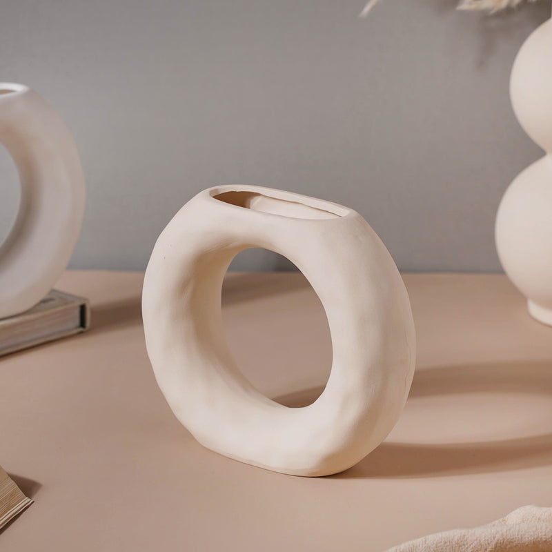 Textured Hollow Flower Pot - Flower vase for home decor, office and gifting | Home decoration items