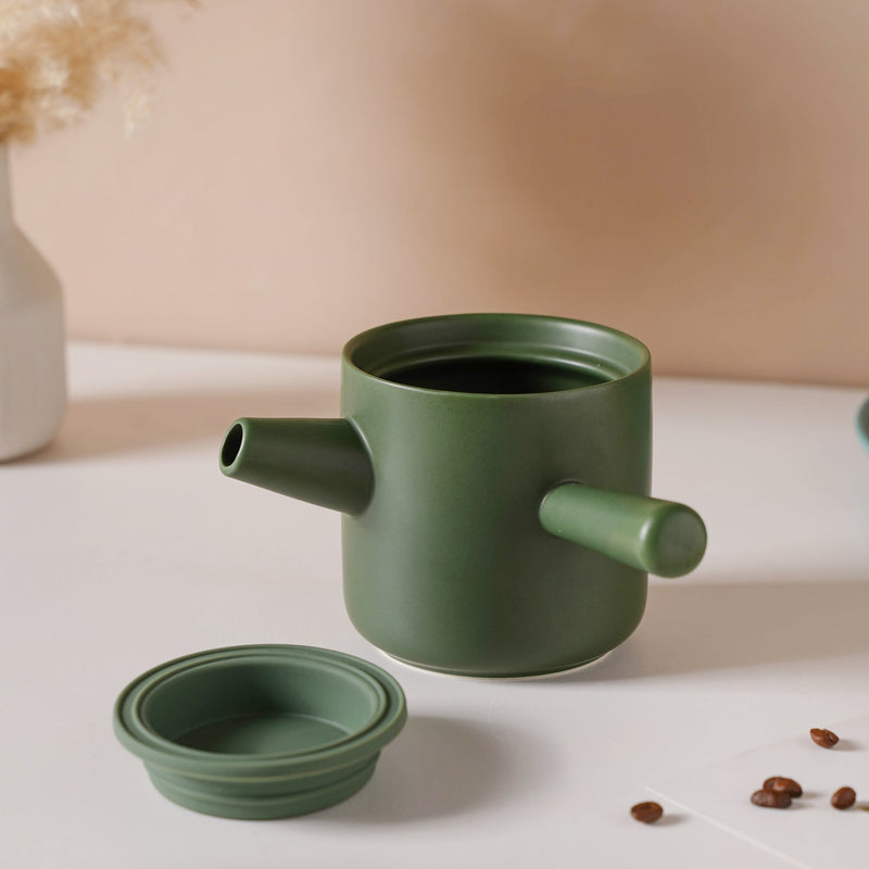 Pour Over Coffee Pot Set Green 400 ml - Coffee pot, coffee strainer, pot set | Coffee pot set for Dining table & Home decor
