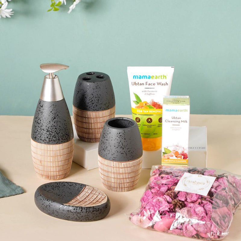 Bath Time Essentials Hamper Set Of 5