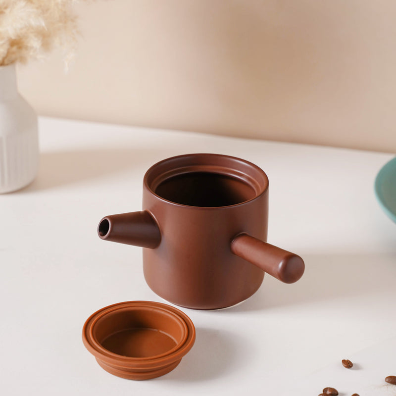 Pour Over Coffee Pot Set Brown 400 ml - Coffee pot, coffee strainer, pot set | Coffee pot set for Dining table & Home decor