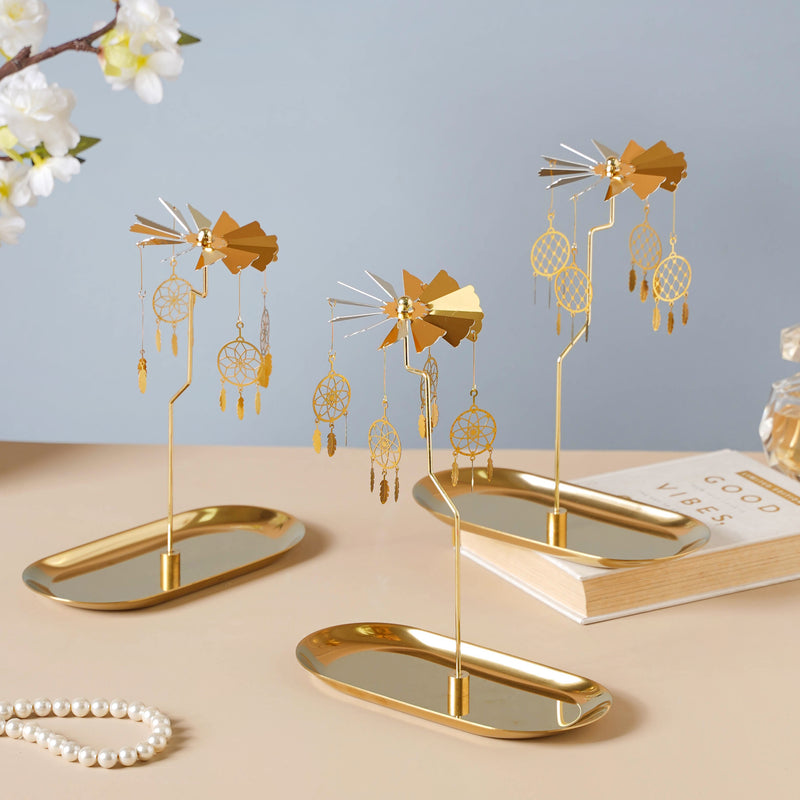 Dream Catcher Candle Stand Golden Floral - Candle holder | Home decoration item