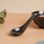 Onyx Finish Stoneware Soup Spoon Black