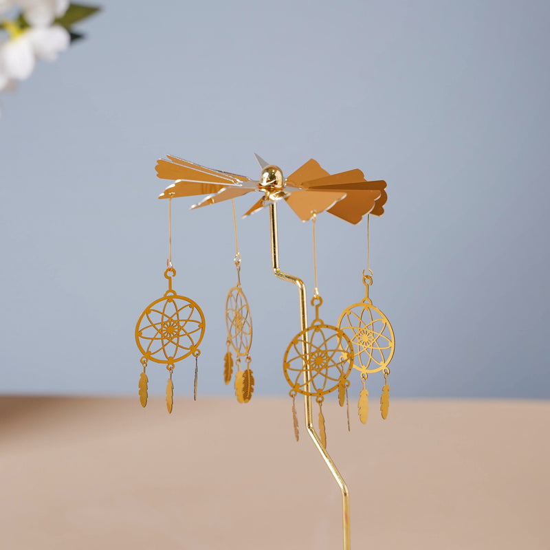 Dream Catcher Candle Stand Golden Floral - Candle holder | Home decoration item