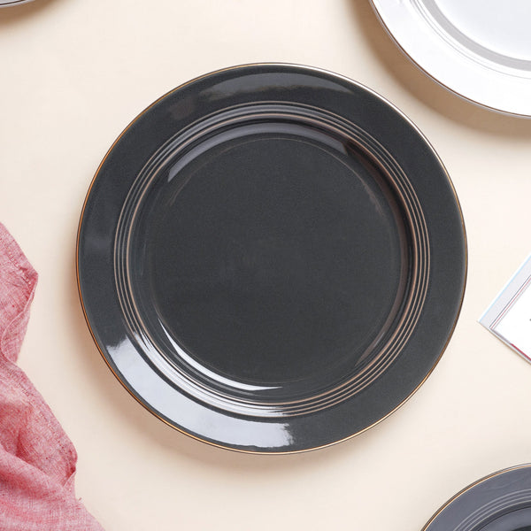 Ceramic Clay Snack Plate Black 8 Inch - Serving plate, snack plate, dessert plate | Plates for dining & home decor