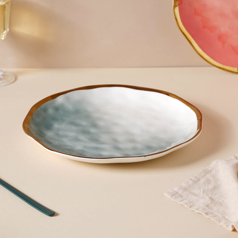 Ombre Ceramic Dinner Plate - Serving plate, lunch plate, ceramic dinner plates| Plates for dining table & home decor