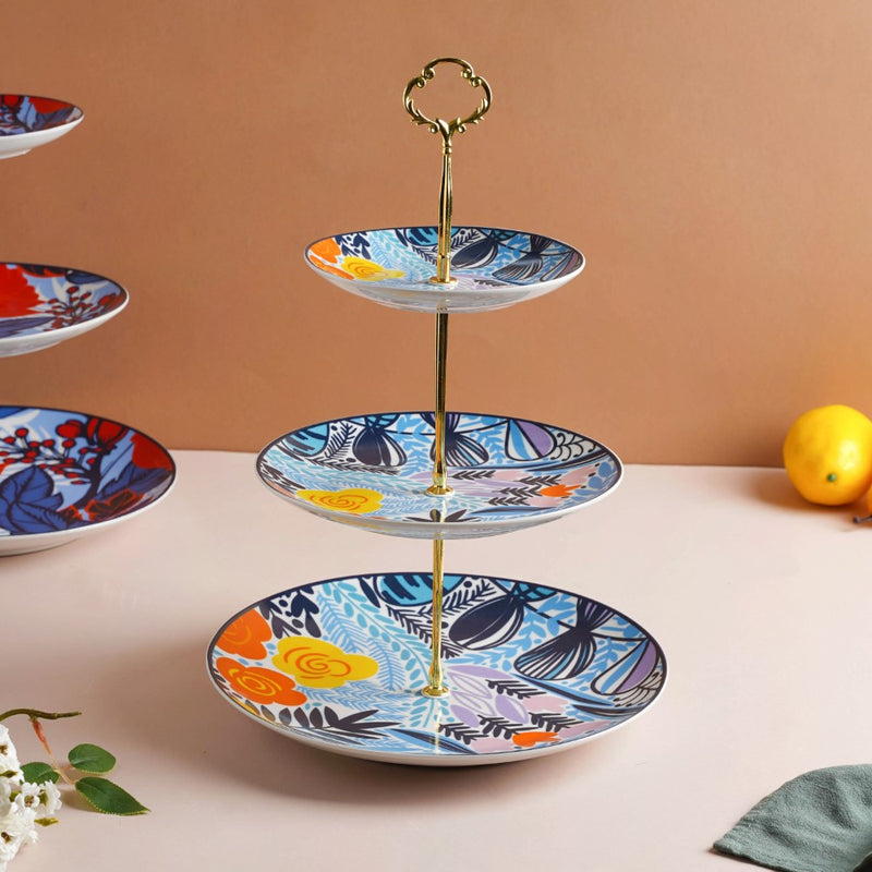 Spring Printed 3-Tier Dessert Display Stand