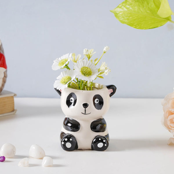 Cutesy Panda Ceramic Planter - Indoor planters and flower pots | Home decor items