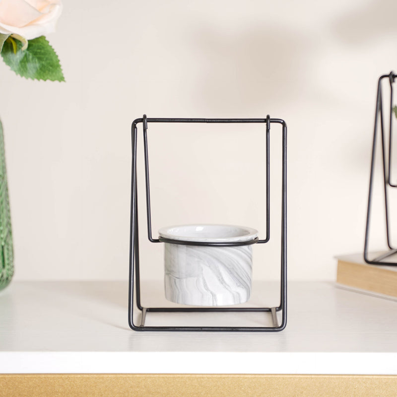 Single Swing Ceramic Flowering Pot - Indoor planters and flower pots | Home decor items