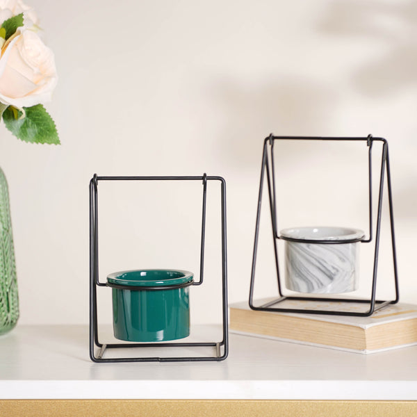Single Swing Ceramic Flowering Pot - Indoor planters and flower pots | Home decor items