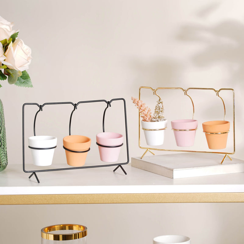 Rectangular Metal Stand Planter - Indoor planters and flower pots | Home decor items