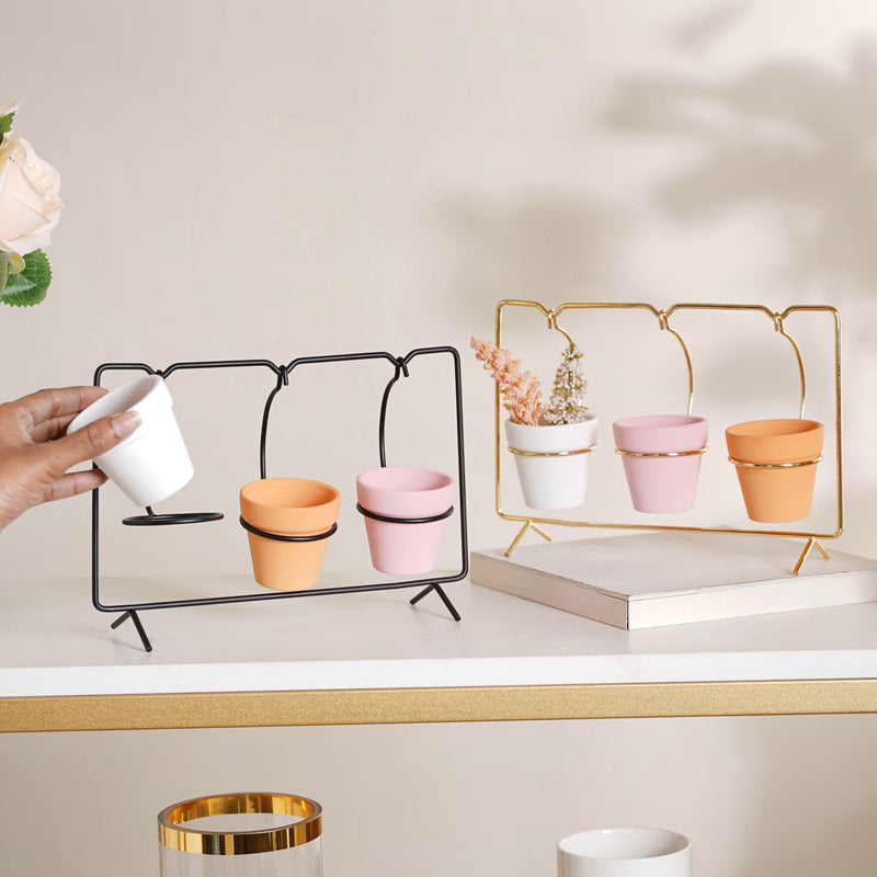 Rectangular Metal Stand Planter - Indoor planters and flower pots | Home decor items