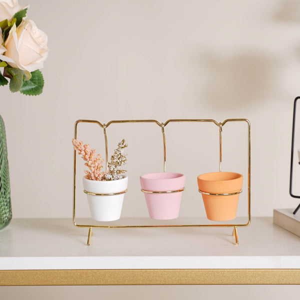 Rectangular Metal Stand Planter - Indoor planters and flower pots | Home decor items