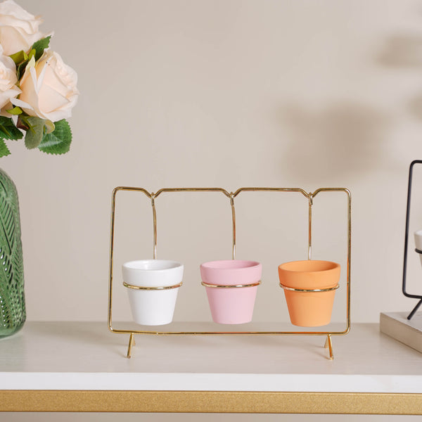 Rectangular Metal Stand Planter - Indoor planters and flower pots | Home decor items