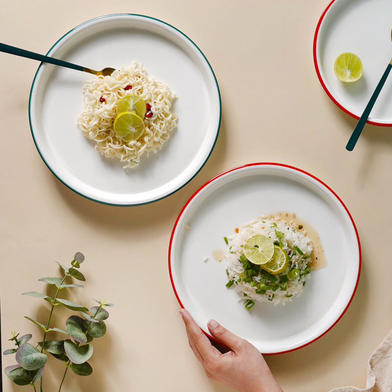 Toujours Dinner Plate - Serving plate, snack plate, ceramic dinner plates| Plates for dining table & home decor