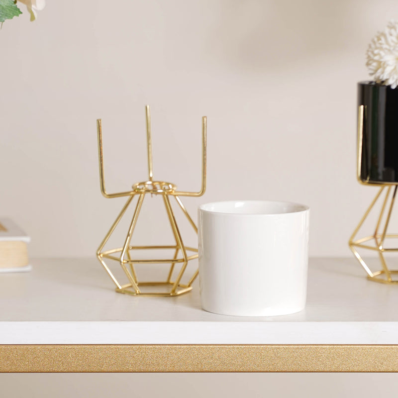 Designed Stand Cylindrical Pot - Indoor planters and flower pots | Home decor items