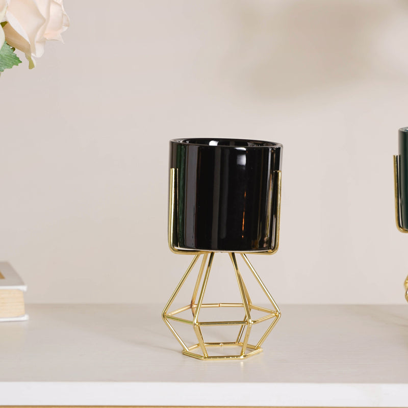 Designed Stand Cylindrical Pot - Indoor planters and flower pots | Home decor items