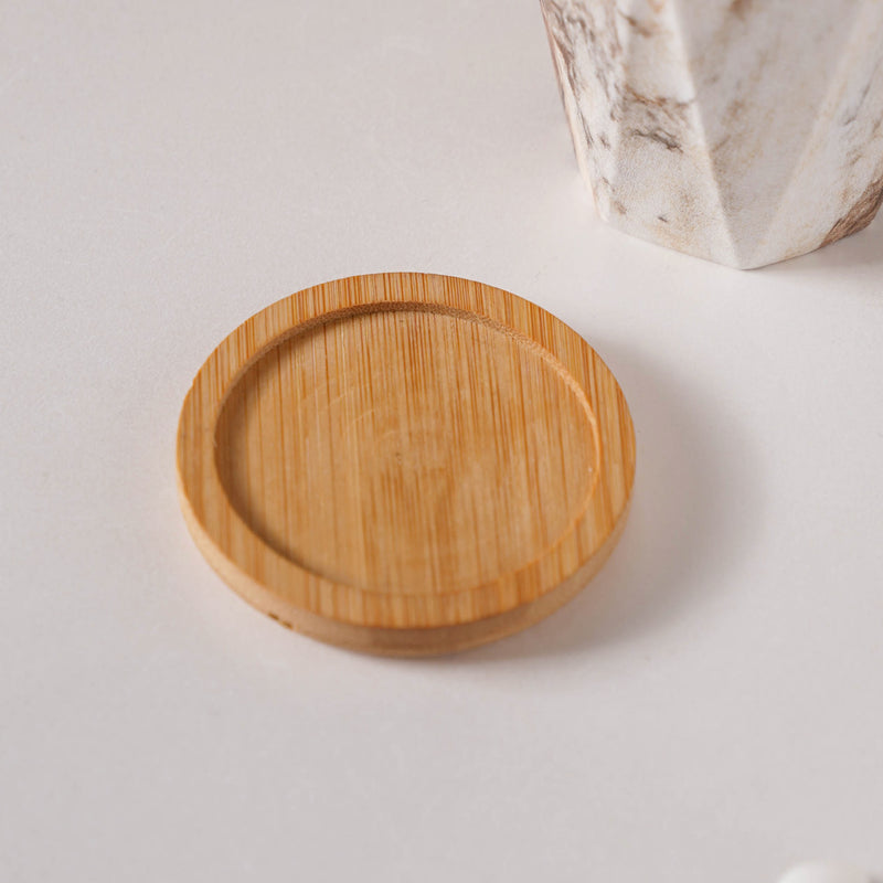 Carrara Marble Brown Planter With Coaster - Indoor planters and flower pots | Home decor items