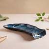 Sapphire Abstract Section Plate Blue 12 Inch - Serving plate, snack plate, momo plate, plate with compartment | Plates for dining table & home decor