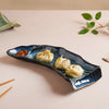 Sapphire Abstract Section Plate Blue 12 Inch - Serving plate, snack plate, momo plate, plate with compartment | Plates for dining table & home decor