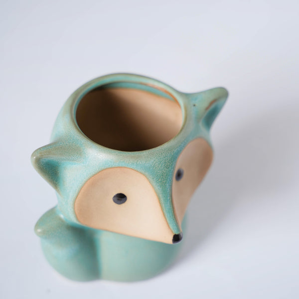 Foxy Ceramic Planter Teal Green - Indoor planters and flower pots | Home decor items