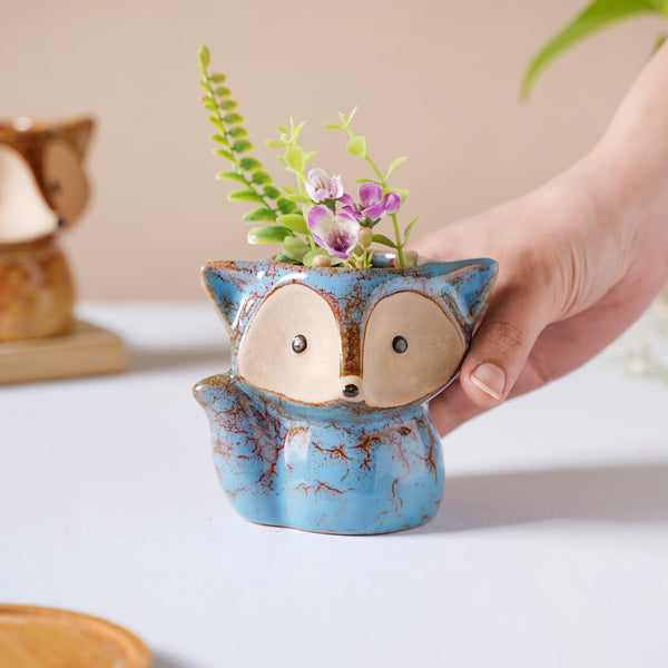 Foxy Ceramic Planter Royal Blue - Indoor planters and flower pots | Home decor items