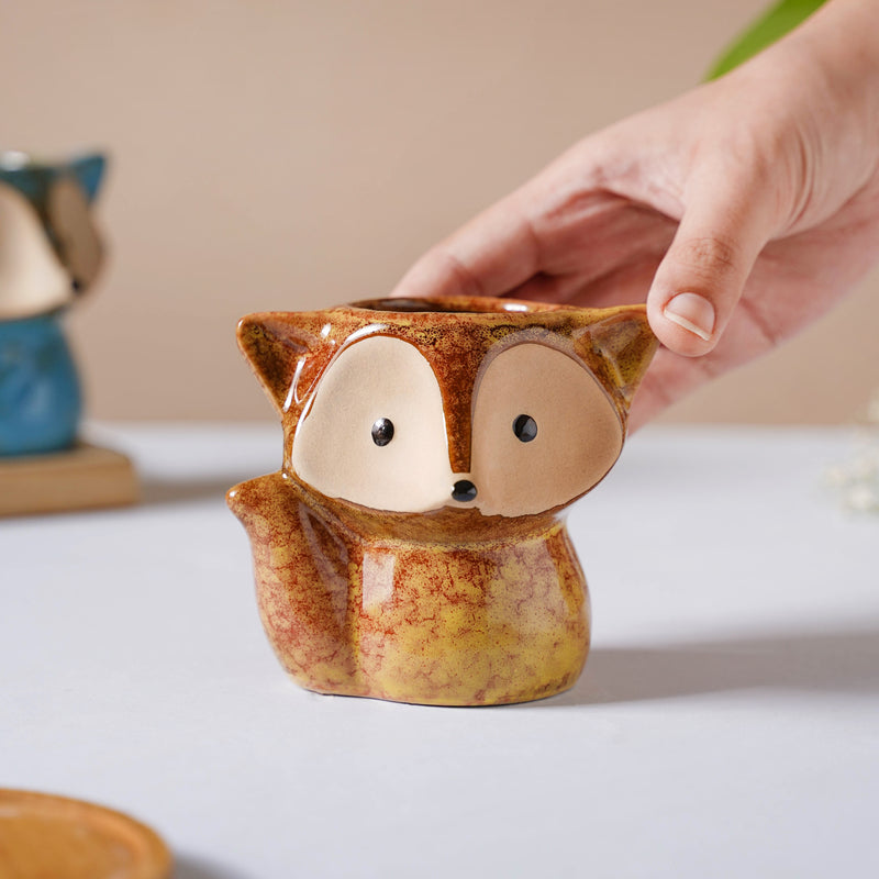 Foxy Ceramic Planter Brown - Indoor planters and flower pots | Home decor items
