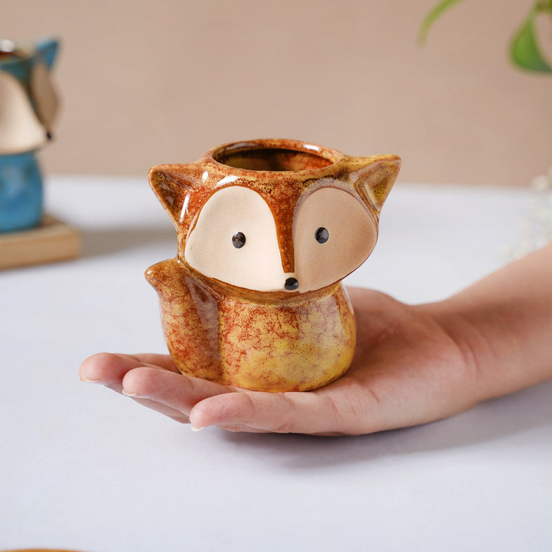 Foxy Ceramic Planter Brown - Indoor planters and flower pots | Home decor items