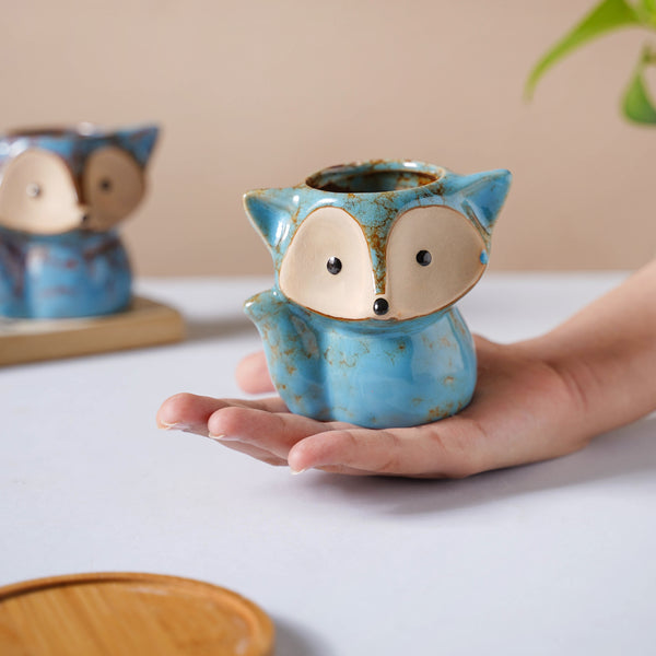 Foxy Ceramic Sky Blue - Indoor planters and flower pots | Home decor items
