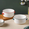 Toujours Serving Bowl With Handle - Bowl, ceramic bowl, serving bowls, noodle bowl, salad bowls, bowl for snacks, baking bowls, large serving bowl, bowl with handle | Bowls for dining table & home decor