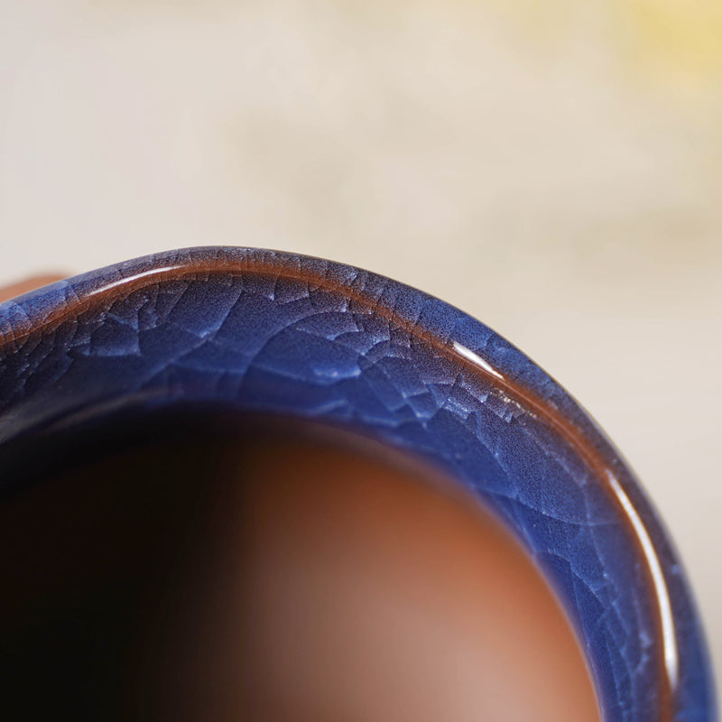 Botanica Azure Ceramic Planter With Coaster - Indoor planters and flower pots | Home decor items