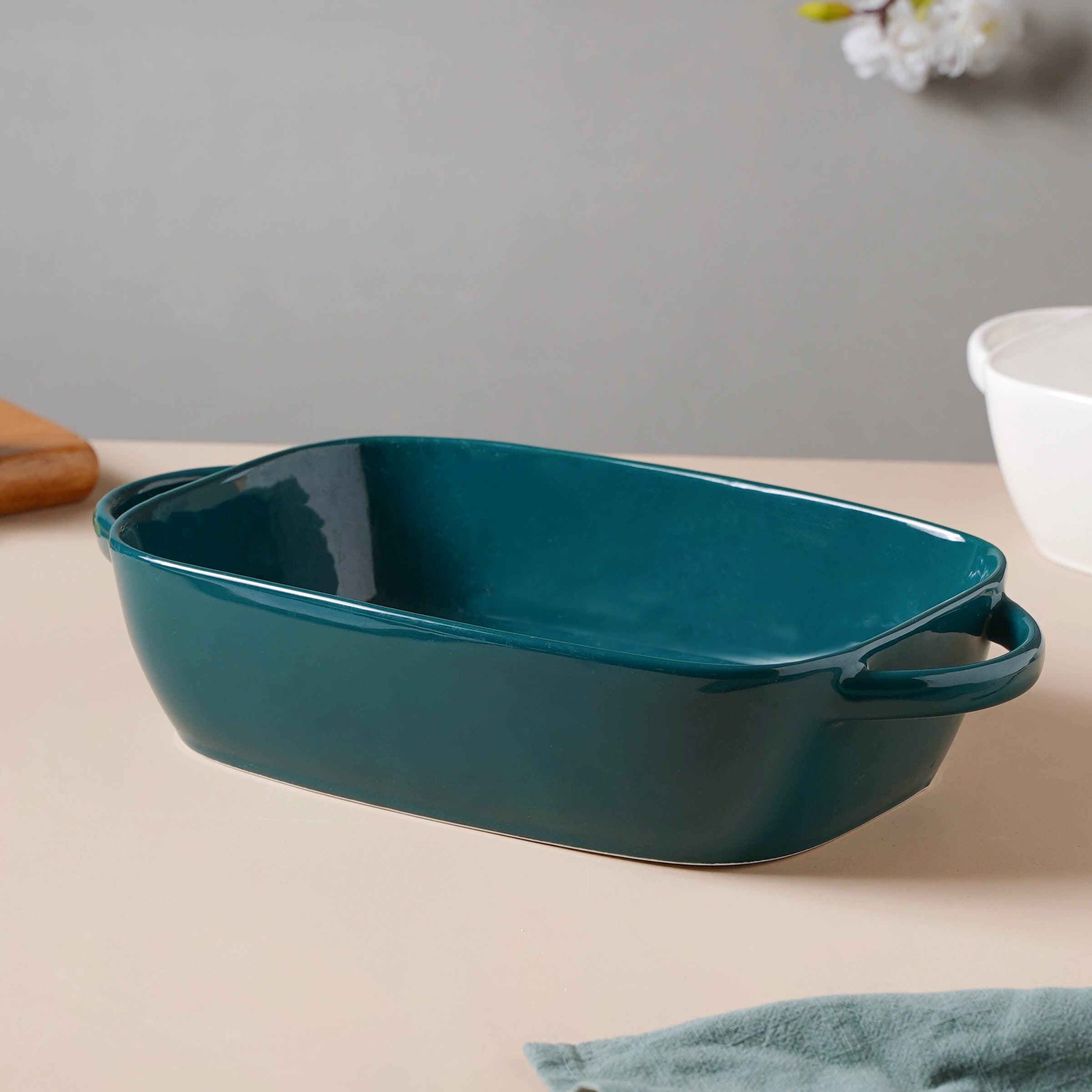 Blossom Casserole Dish with Lid, 12X7 Lasagna Pan Deep with Lid