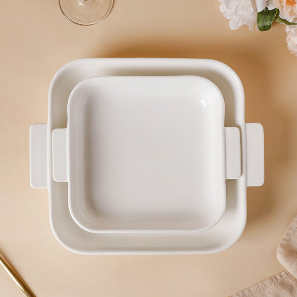 Serena Lily White Ceramic Baking Plate Small - Baking Dish