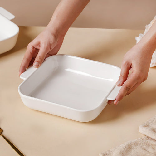 Serena Lily White Ceramic Baking Plate Small - Baking Dish