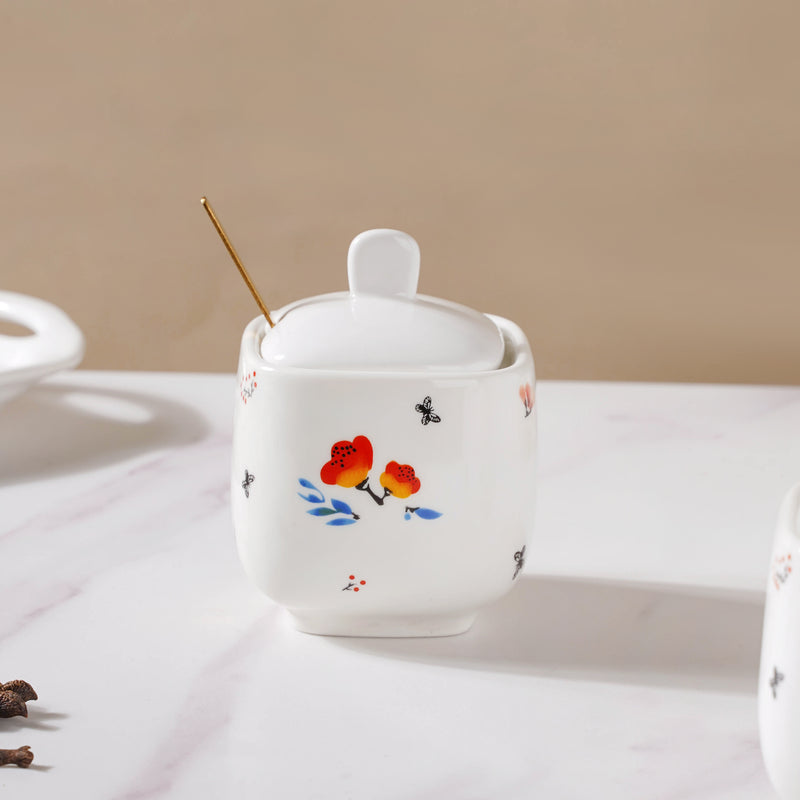 Floral Spice Jar Set Of 3 - Jar